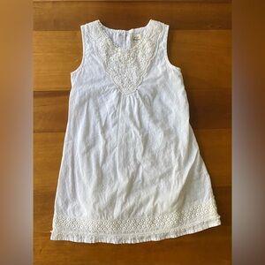 Mini Boden girl’s 7-8 y.o. white dress with eyelet embellishments
